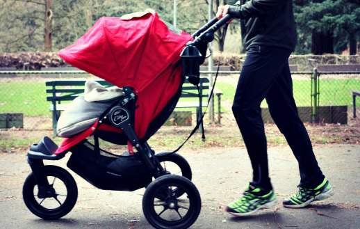 running with jogging stroller